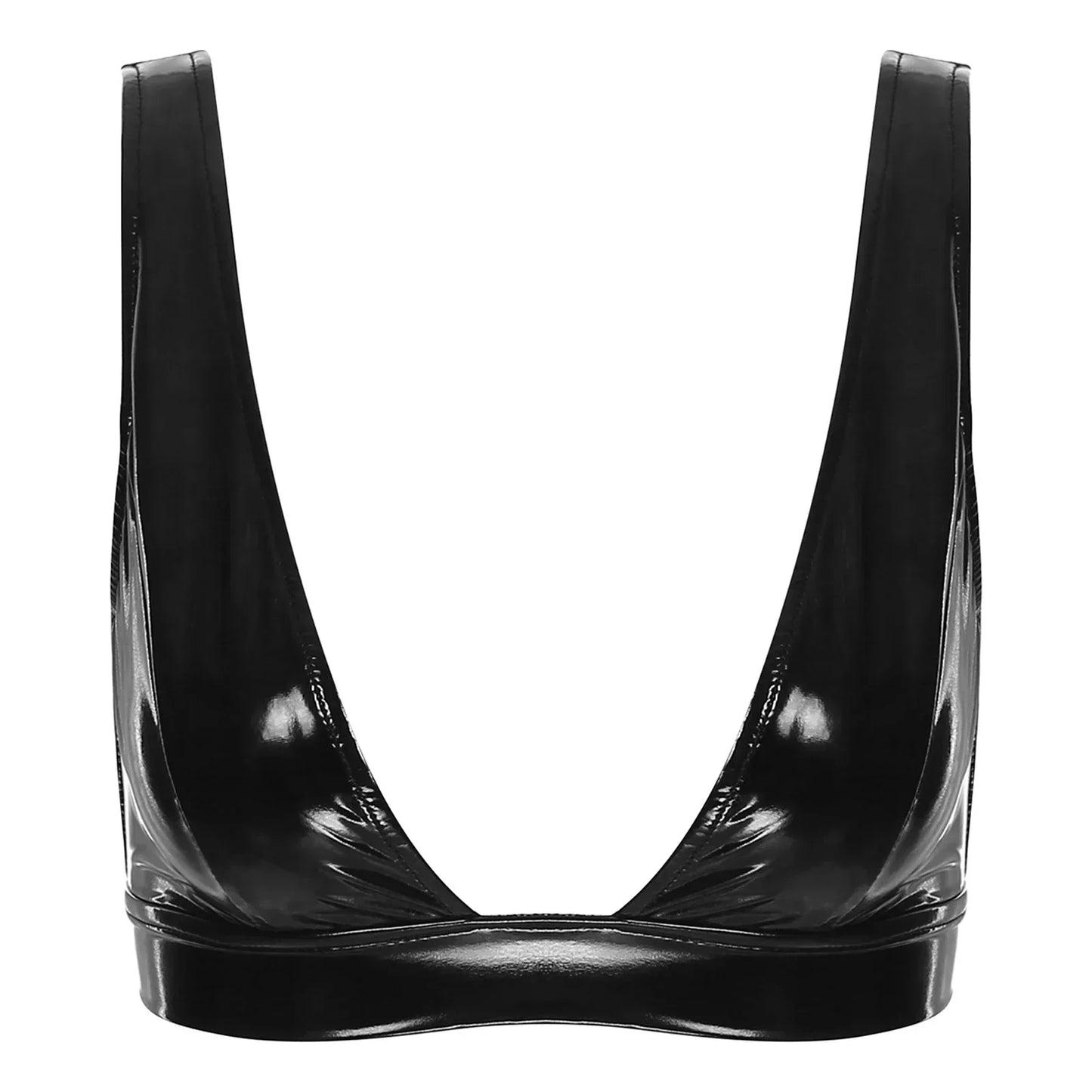 Plunge neckline bra with back closure