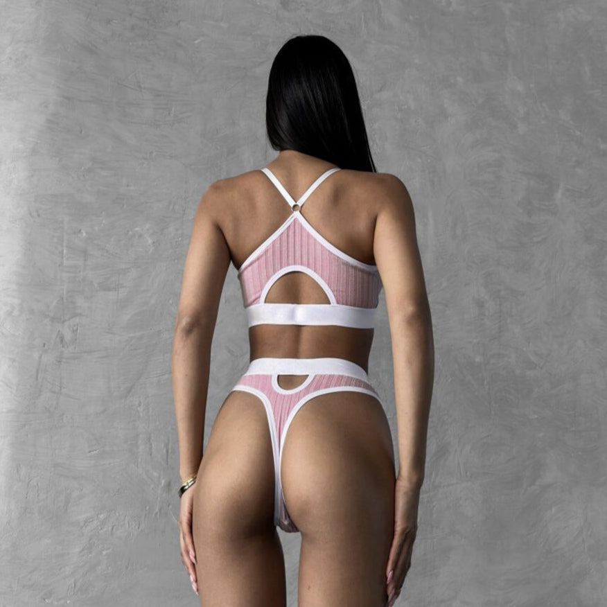 Ensemble de lingerie de sport avec bretelles réglables
