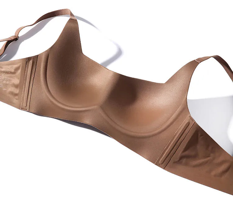 Soutien-gorge push-up sans couture avec bretelles réglables
