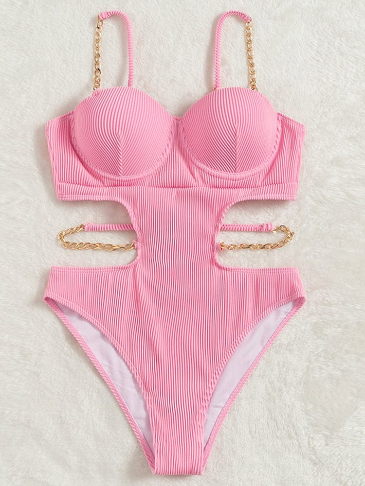 Maillot de bain une pièce avec un décolleté plongeant
