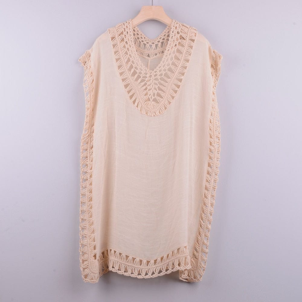 Plus size beach dress with side slit
