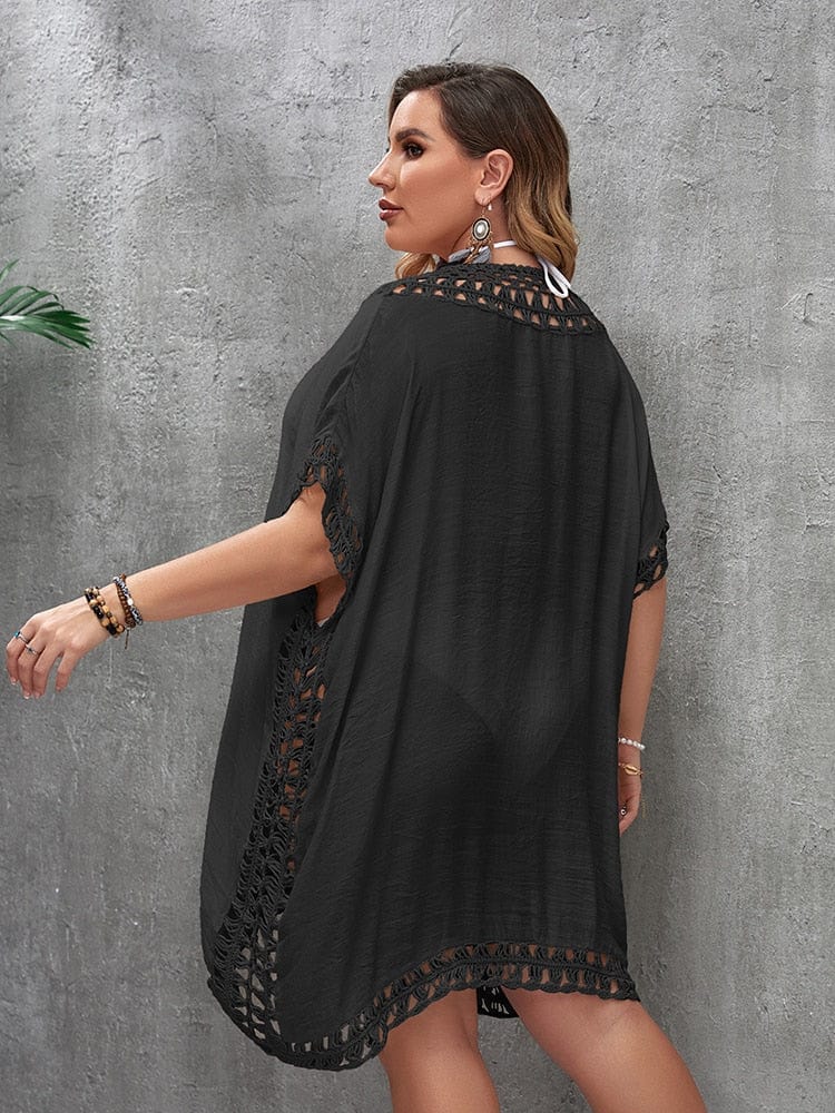 Plus size beach dress with side slit