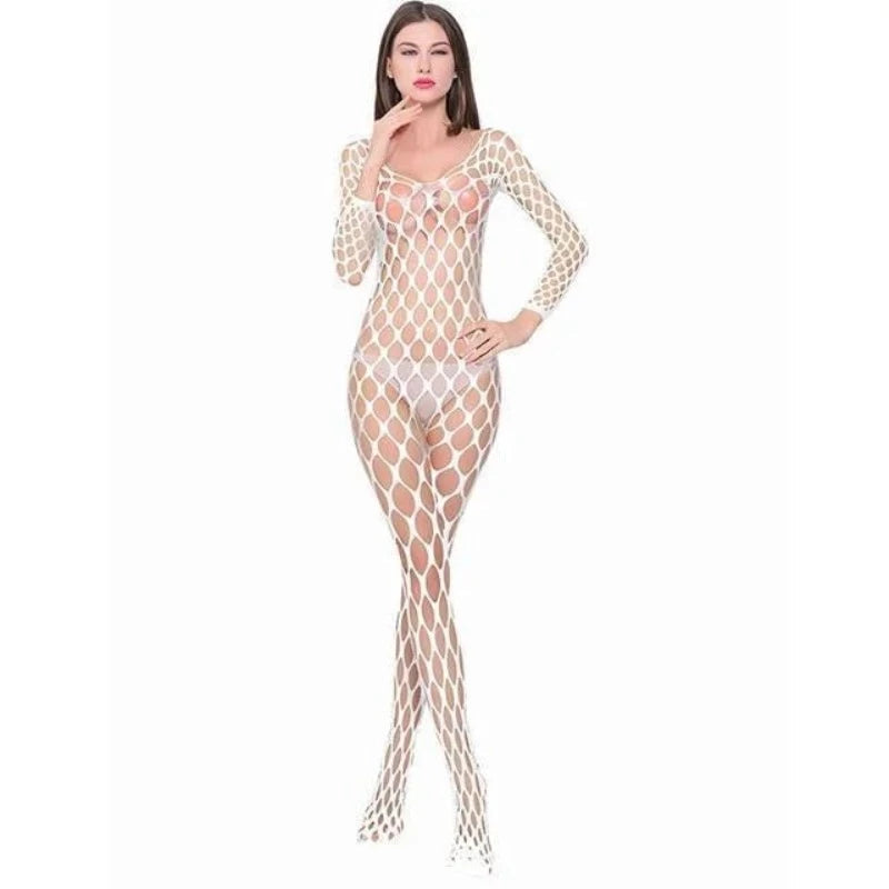 Blanc Bodystocking en maille
