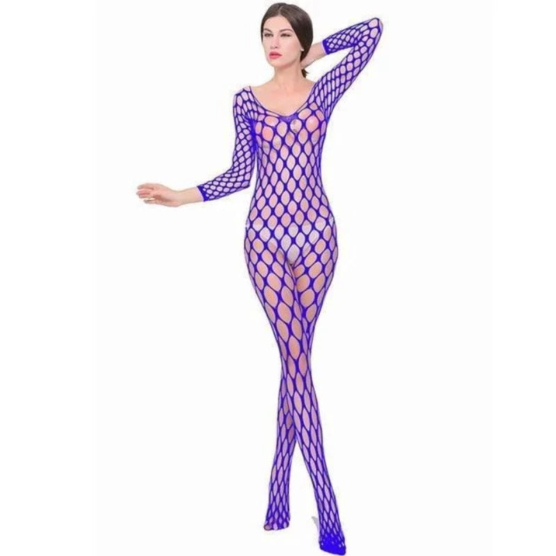 Bleu marine Bodystocking en maille