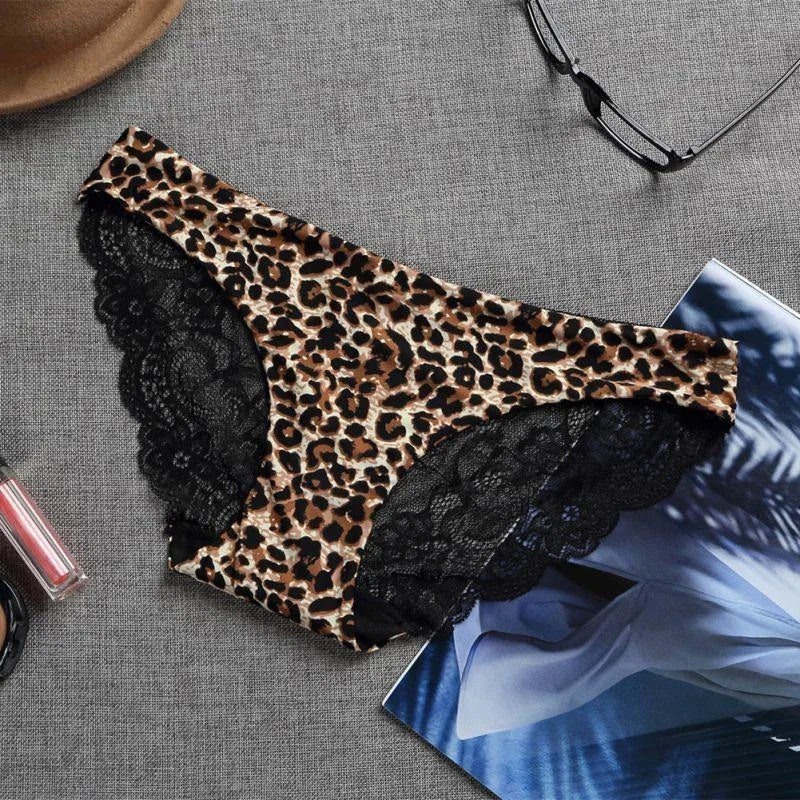  Culotte Sensuelle à Imprimé Léopard