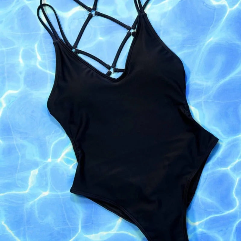  Maillot de bain une pièce dos ouvert