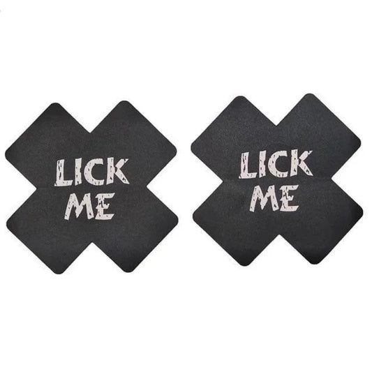 Noir Cache-tétons Autoadhésif - Lick Me