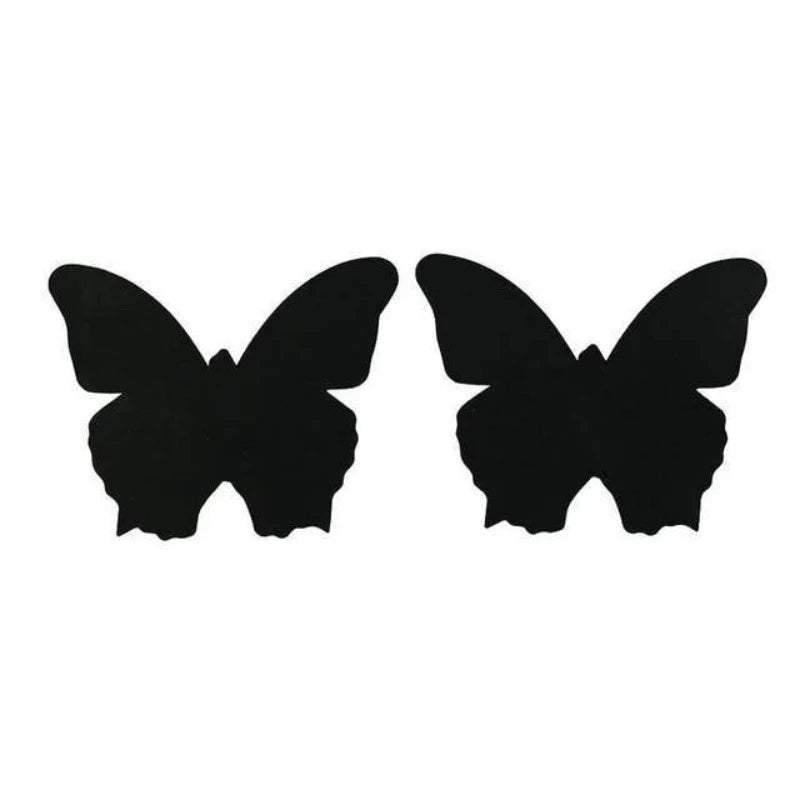 Noir Cache-tétons Autoadhésifs - Forme de papillon