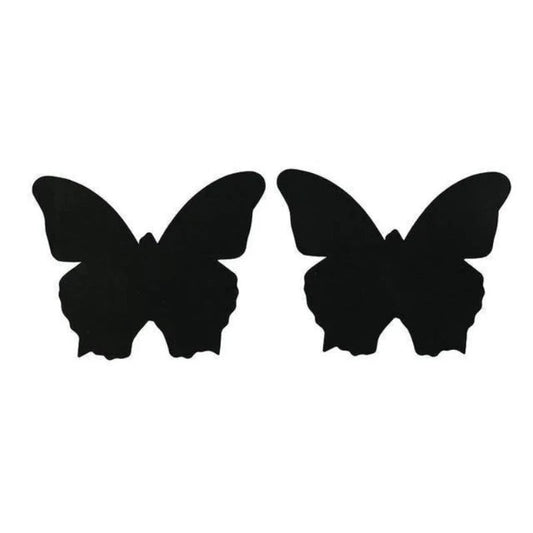 Noir Cache-tétons Autoadhésifs - Forme de papillon