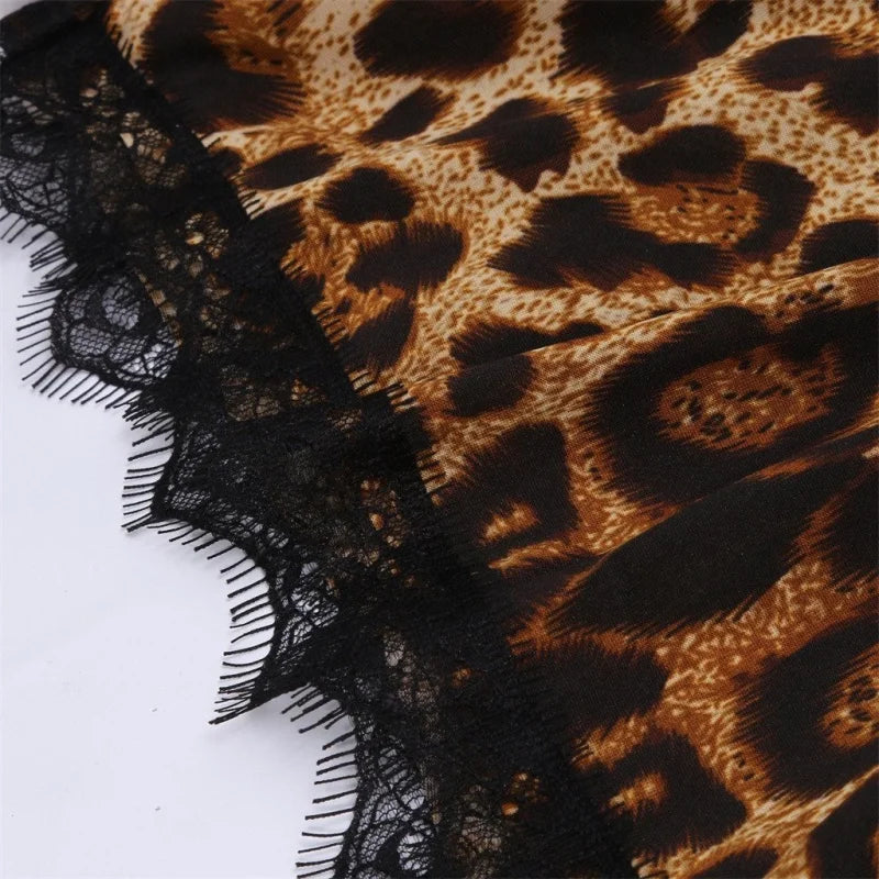  Pyjama Femme à Imprimé Léopard - une Pièce