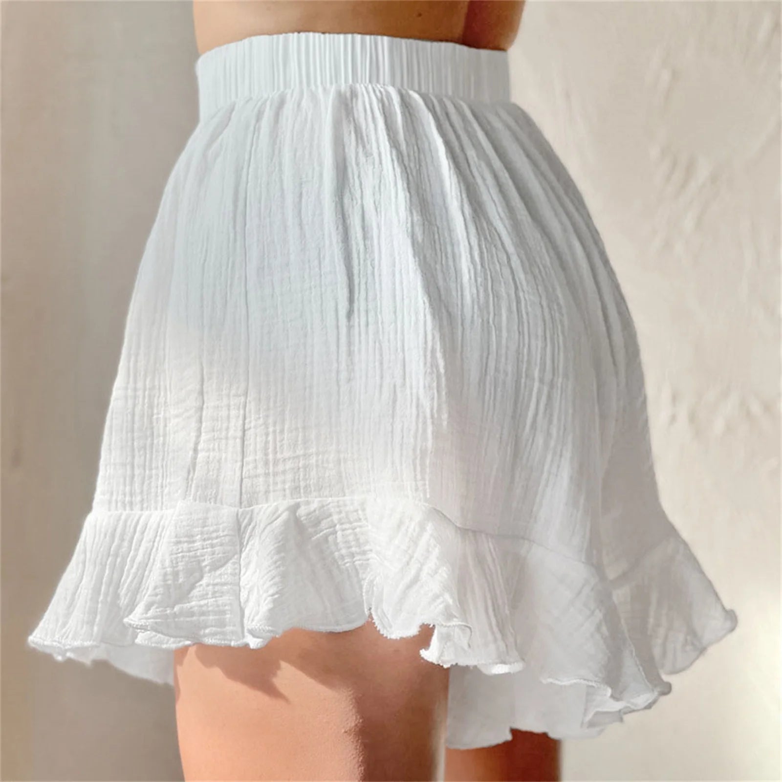  Pyjama femme deux pièces en coton à volants