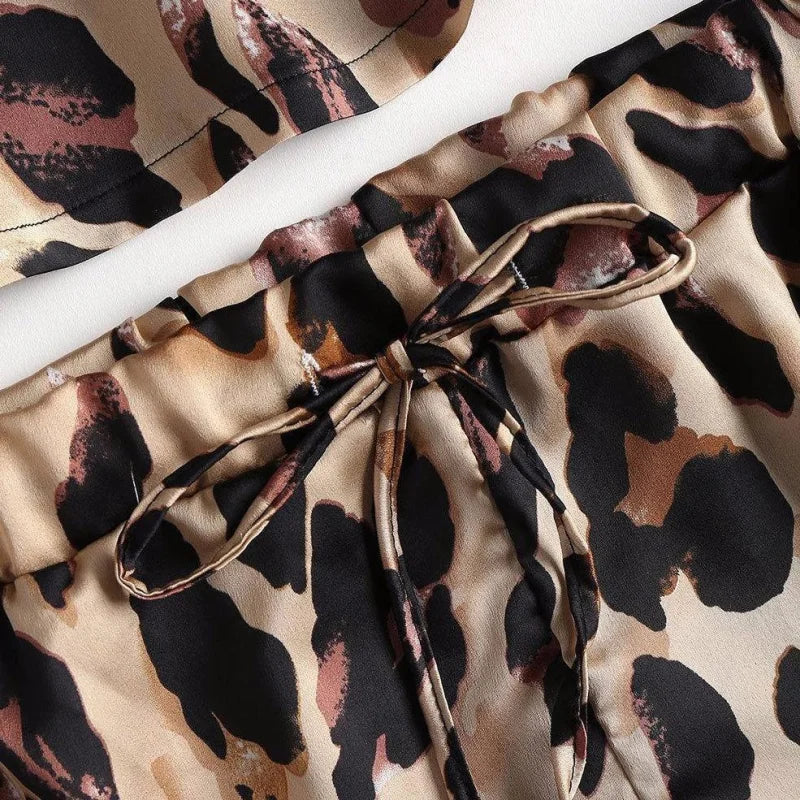  Pyjama femme imprimé léopard