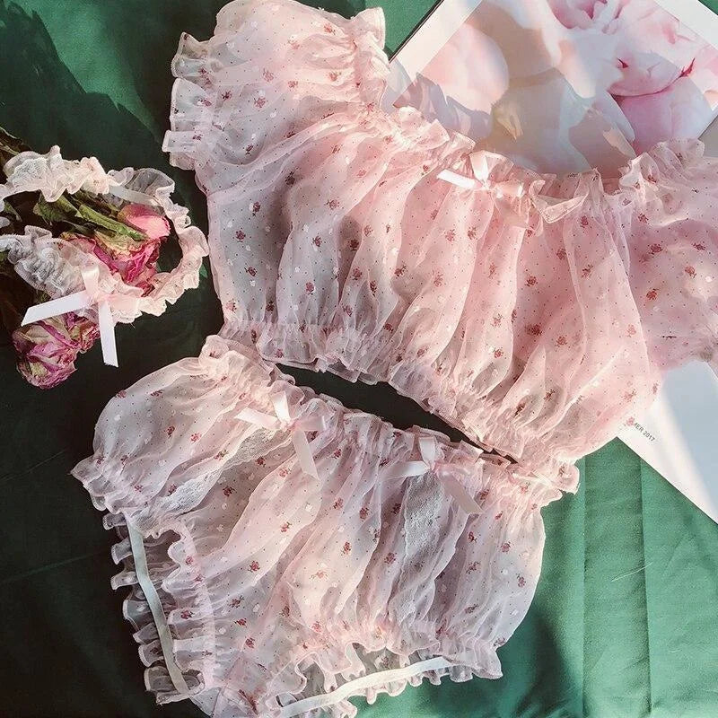  Pyjama pour Femme - Transparente en Dentelle