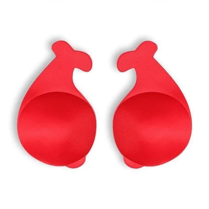 Rouge Patchs poitrine en forme de dauphin